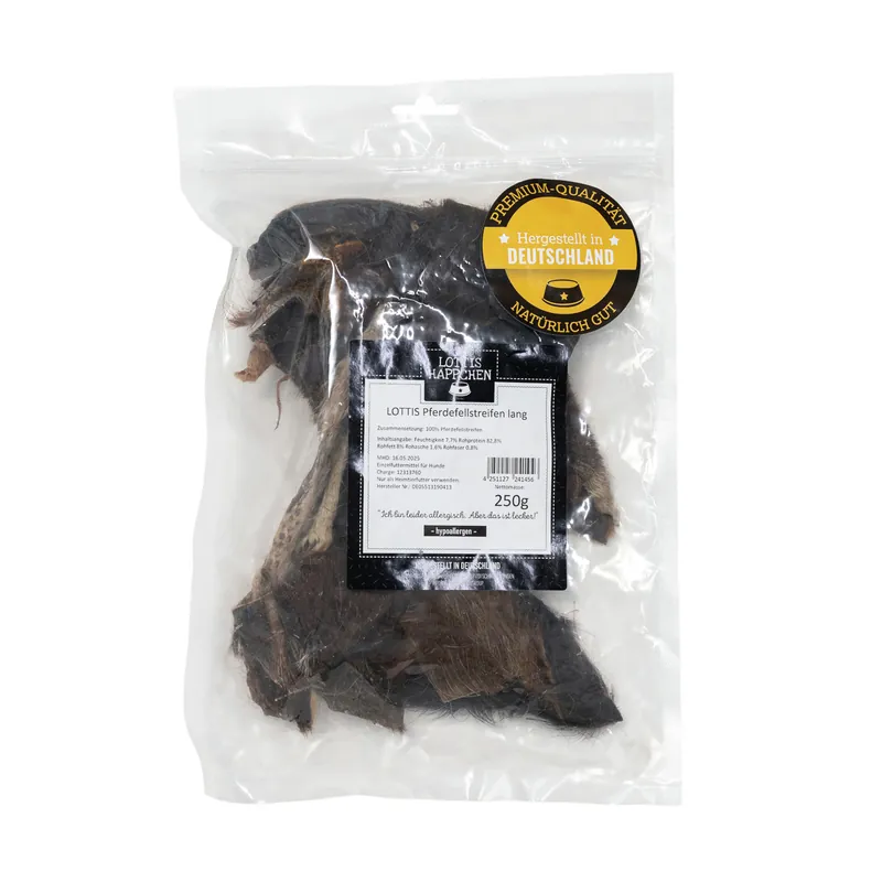LOTTIS HÄPPCHEN Pferdefellstreifen lang 250 g Bestpreis